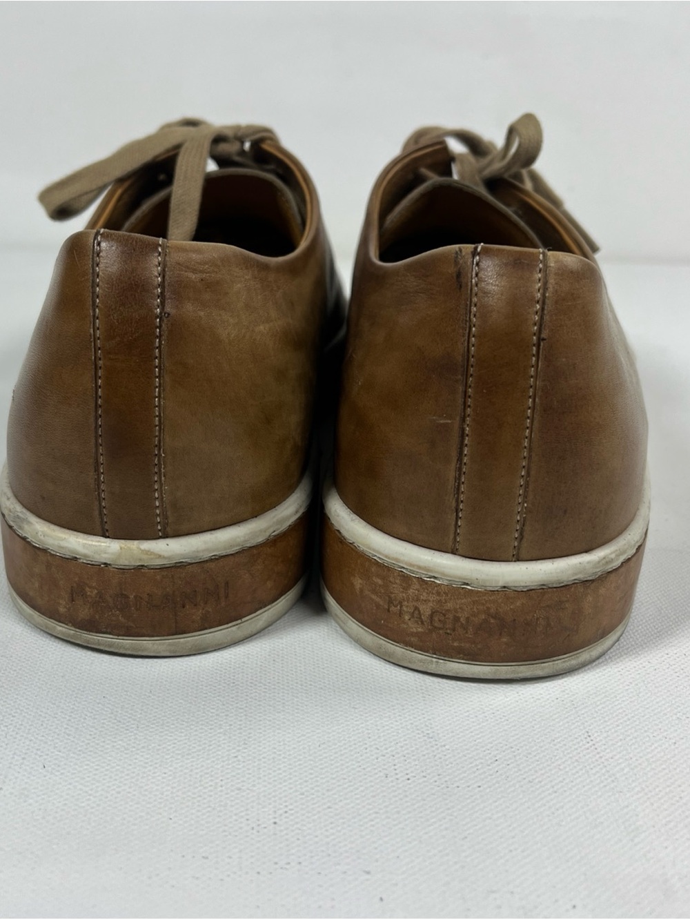 Magnanni Sneakers Low Top Luxury Leather Dress Made Spain Brown Men’s 13 M - Picture 8 of 11